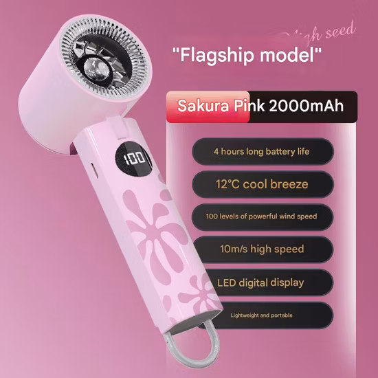 Gute Qualität wiederaufladbare tragbare Mini-Schnurlos-Tischventilatoren mit Telefonhalterung